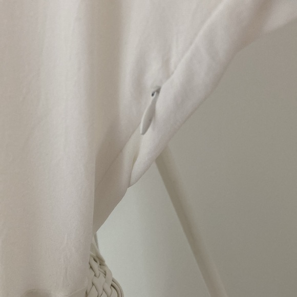 ZARA WOMAN WHITE PLEATED MIDI BELTED DRESS SIZE L REF:2298/178 NWT - Picture 4 of 12